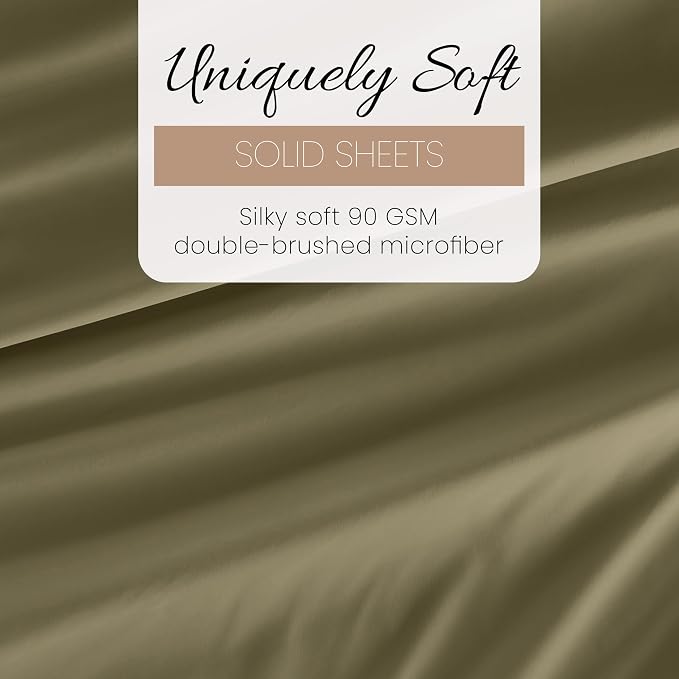 Linen Market Bed Sheets for California King Size Bed (Sage) - Sleep Better Than Ever with These Soft and Cooling California King Sheets - Deep Pocket Fits 16" Thick Beds - 4 Piece Cal King Sheet Set
