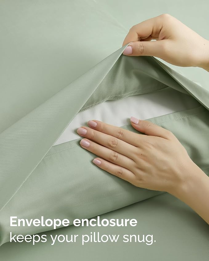 Full 6 Piece Bed Sheet Set - Soft, Breathable & Cooling Sheets - Eucalyptus | Ultra-Soft Hotel Luxury Bedding Set with 8-16 Inch Deep Pockets, 1 Flat & 1 Fitted Sheet & 4 Pillowcases, Wrinkle & Fade Free