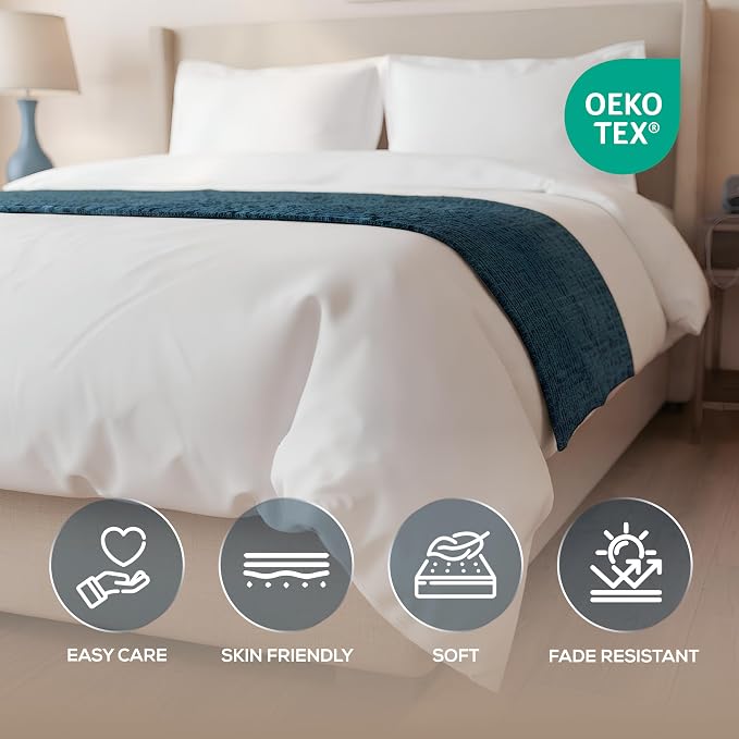 Bulk 10-Pack Hotels Twin Duvet Cover Set for Resort & Guest House, White | Commercial Bedding Set with 10 Duvet Covers (68x90") and 10 Pillow Shams (20x26") with 2" Flange. Comforter Not Included.