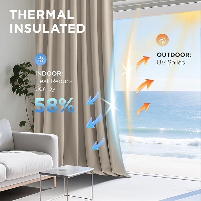 Joydeco 100% Blackout Curtains Velvet Black Out Curtain 102 Inch Drapes | for Bedroom Living Room, Heat and Light Blocking, Thermal Insulated Luxury Heavy Duty Curtain 2 Panels Back Tab&Rod Pocket