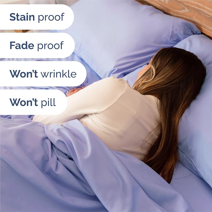 Split King Size 5 Piece Sheet Set - Breathable & Cooling Sheets - Lavender | Hotel Luxury Bed Sheets for Women & Men, Deep Pockets, Easy-Fit, Comfy, Soft and Wrinkle Free Sheets, Oeko-Tex Bed Sheet Set