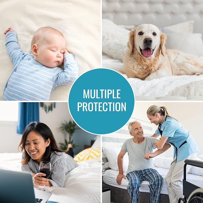 DMI Waterproof Mattress Protector, Mattress Pad, Waterproof Mattress Cover, Bed Pad and Bed Cover, Contoured Fitted Sheet, Twin (Pack of 24), White