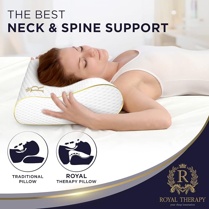 Memory Foam Pillow, 2-Pack King Cervical Pillow for Neck, Contour, Pillow for Neck and Shoulder Pain, Side Sleeper Pillow for Shoulder, Side Sleeping