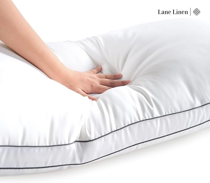 LANE LINEN Standard Size Bed Pillows for Sleeping, Set of 12, 20x26 - White | Perfect for Side, Back & Stomach Sleepers, Down Alternative Fill, Medium Firm, Breathable, Cooling, Soft & Fluffy Comfort