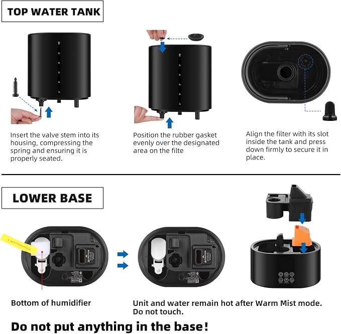 Coolfiqu 6L Warm & Cool Mist Humidifiers for Bedroom,Large Room,Plants | Quiet Top Fill Ultrasonic Humidifier,Essential Oil Diffuser, Auto Humidity Control,Hot Mist Desk Humidifiers,360° Nozzle