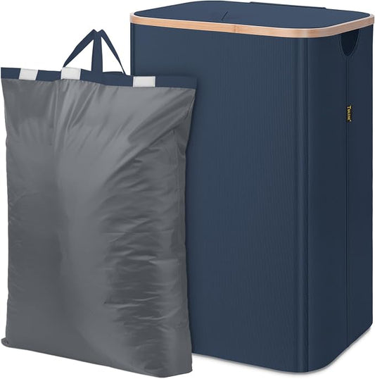 BALEINE 70L Laundry Hamper with Lid, Large Laundry Basket Bin | Large Capacity, Easy-Access Lid, Shape-Retaining Structure, Pull Handles, Ideal for Bedroom, Dorm, Laundry Room