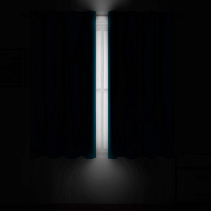 Teal Blackout Curtains/52 x 108 Inch/Set of 2 Panels Room Darkening Thermal Insulated Curtains for Bedroom