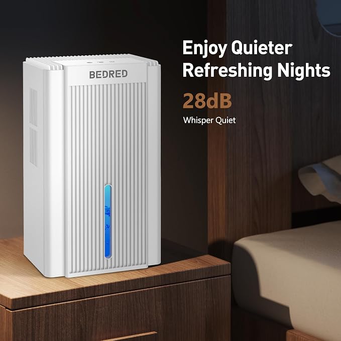 Dehumidifier, 95OZ Dehumidifier for Home 1000 sq ft - Quiet with Auto Shut Off & Relaxing 7 Color Ambient Light, Ideal for Livingroom, Bedroom, Basement (White)