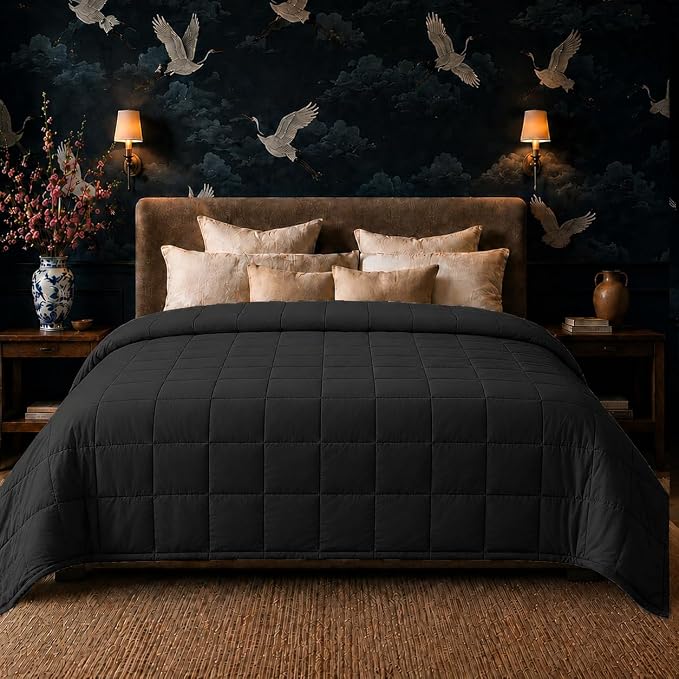 HomeSmart King Size Weighted Blanket 20 lbs, Also Fits California King Beds | Comforting Light Pressure Weight, Generous Overhang, Evenly Distributed Weight, Breathable Soft Fabric, Machine Washable