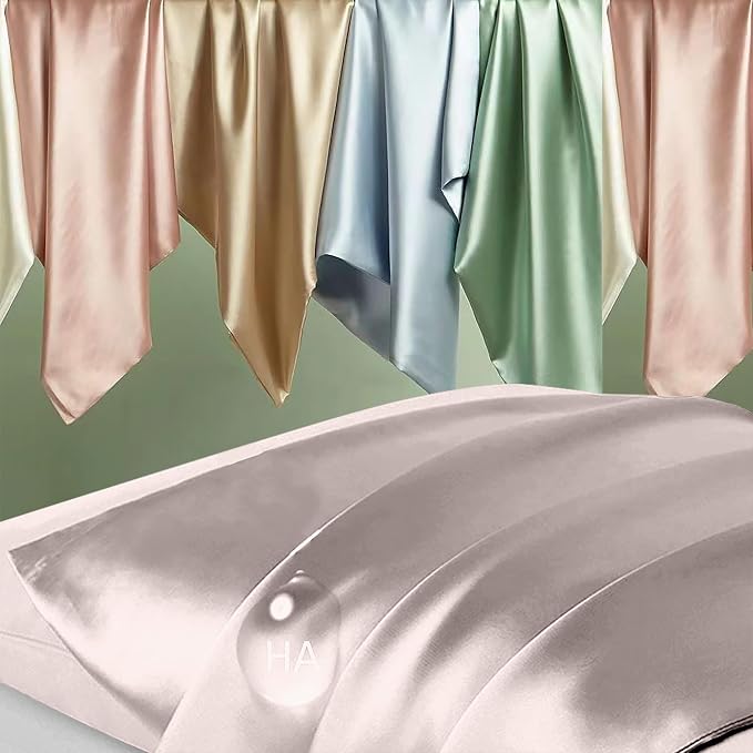 Mulberry Silk Pillow Cases Queen Size, Silk Pillowcase for Hair and Skin, Both Sides Natural Silk Satin Pillowcase for Sleeping Women with Zipper, Gifts for Women Men, Taupe