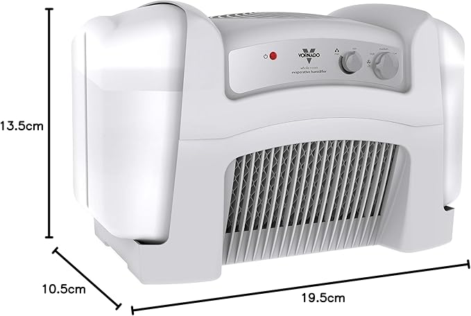 Vornado Evap40 Evaporative Humidifier, 4-Gal Capacity, 1,000 Sq Ft Coverage | Adjustable Humidistat, 3 Speed Settings, Easy to Clean Dual Tank, Large Room Coverage