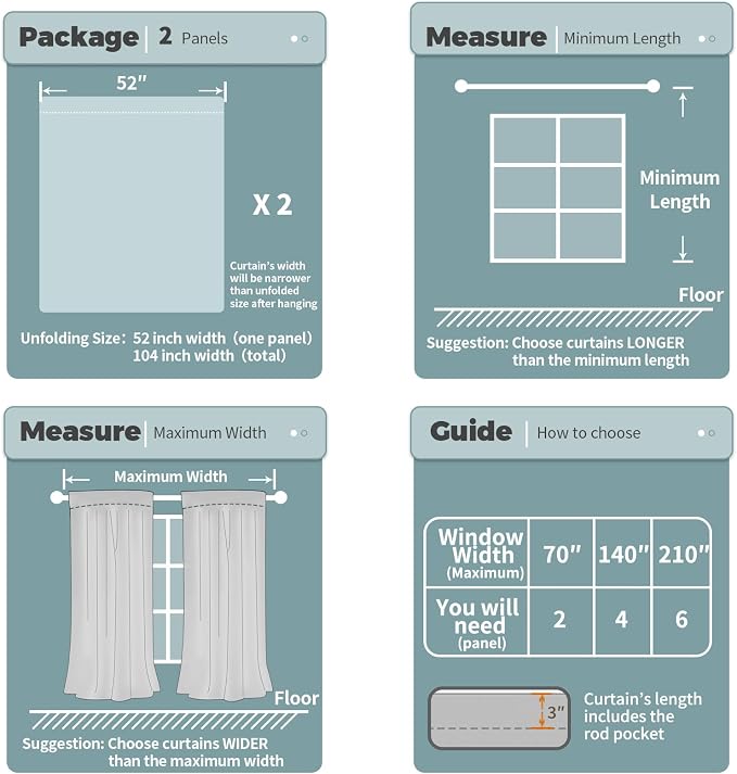 BGment Dove Grey 100% Blackout Curtains for Bedroom 63 Inch Length | Thermal Insulated Soundproof, Light Blocking, Black Out Curtains for Living Room, 2 Panels, 52 x 63 Inch