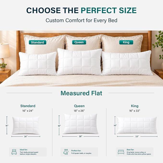 Nuzzle Adjustable Neck Pillow King Size Set of 2,Soft Luxury Hotel Feel | Bed Pillows King Size Set of 2 with Adjustable Height & Firm Feel for Side, Back and Stomach Sleepers–Gift for Women & Men