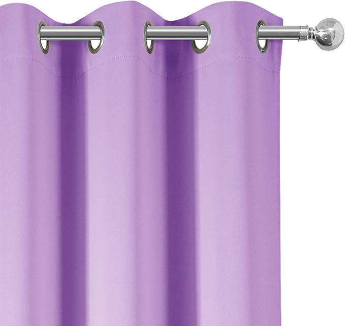 Blackout Curtains 38 x 84 inch/Lavender Curtains Set of 2 Panels/Thermal Insulated Room Darkening Bedroom Curtains