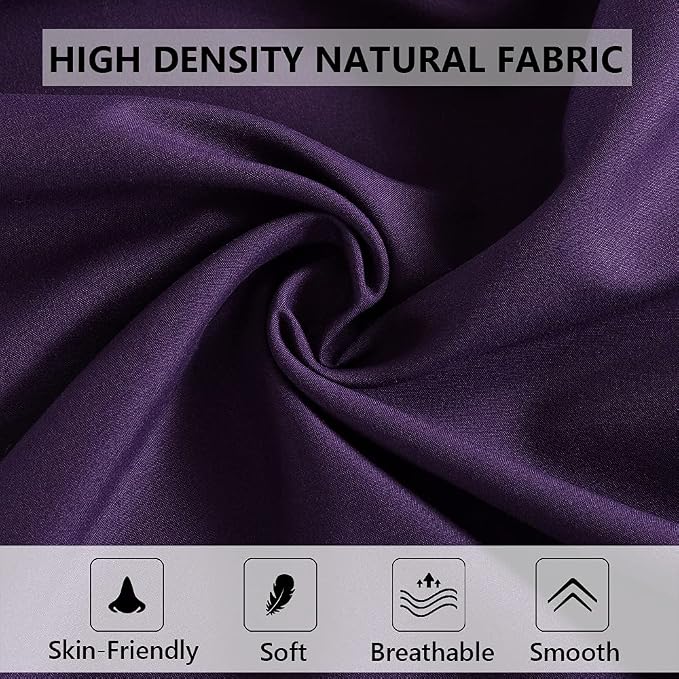 ELNIDO QUEEN Body Pillow with Pillowcase - Soft Long Bed Pillow for Adults - Breathable Full Body Pillow Insert for Sleeping, 20x54inches, Purple