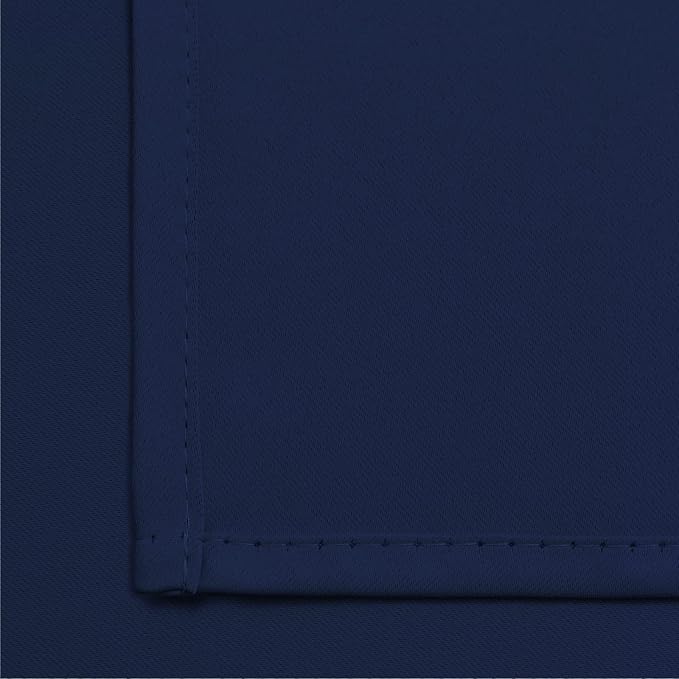 Yakamok Room Darkening Curtains 42x72 inch Length Navy Blue-Living Room | 2 panels,grommet blackout window treatment,thermal insulated,light blocking drapes,privacy protection,bedroom dining room