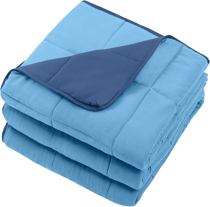 Weighted Blanket for Adults 20lbs, 88"x104", King Size Cooling Heavy Throw Blanket for 180-220lbs, Microfiber Soft Big Blankets Weighted Comforter, Blue