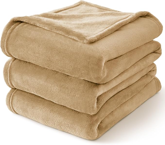 BEDELITE Fleece Blanket Soft Plush King Bed Blanket Light Camel 108"x90" | Ultra Soft Fleece, Plush Microfiber, Lightweight Warmth, All Season Comfort, Fade Resistant, Machine Washable