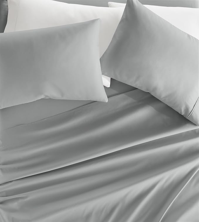 ienjoy Home Hotel Collection Luxury Soft Brushed Bed Sheet Set - Cal King - Light Gray
