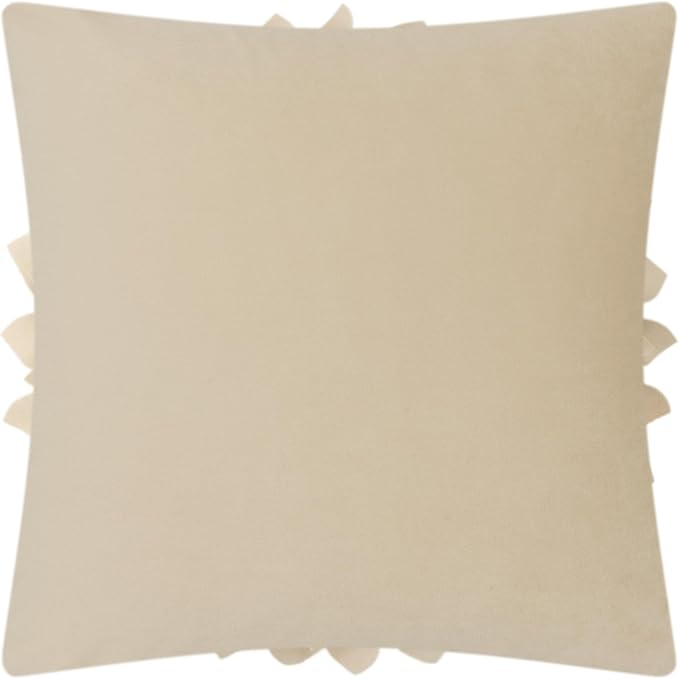 OiseauVoler Elegant 3D Flower Decorative Throw Pillow Covers 18x18 Inch Tan | Vintage Floral Pillow Cases Covers Easy Care Machine Washable For Home Sofa Bed Living Room Farmhouse Taupe Earth Tone Colors