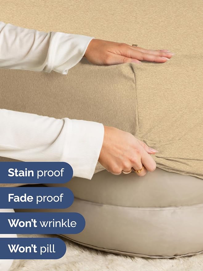 Extra Deep King Fitted Sheet - Single Fitted Sheet Only - Heathered Tan | Easily Fits 18 inch to 24 inch Mattress, Soft, Wrinkle Free, Breathable & Comfy, Extra Deep Pockets Hotel Luxury Fitted Sheet