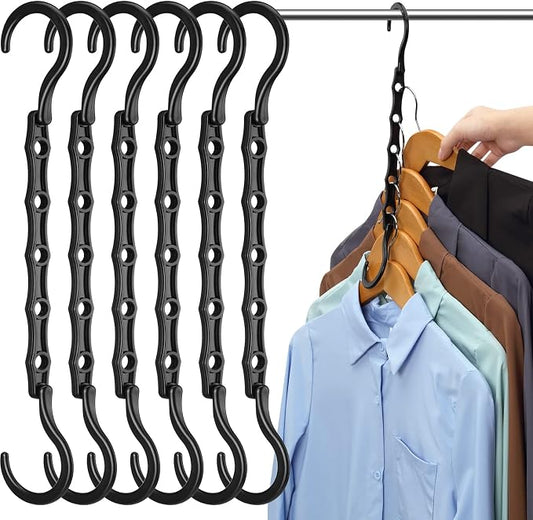 AMKUFO Hangers-Space-Saving 16 Pack Space-Saver, Plastic Magic Hangers for Small Closet Organization, Multifuctional Clothes Hangers for Closet Organizer and Storage, Small Sapce Home Essentials
