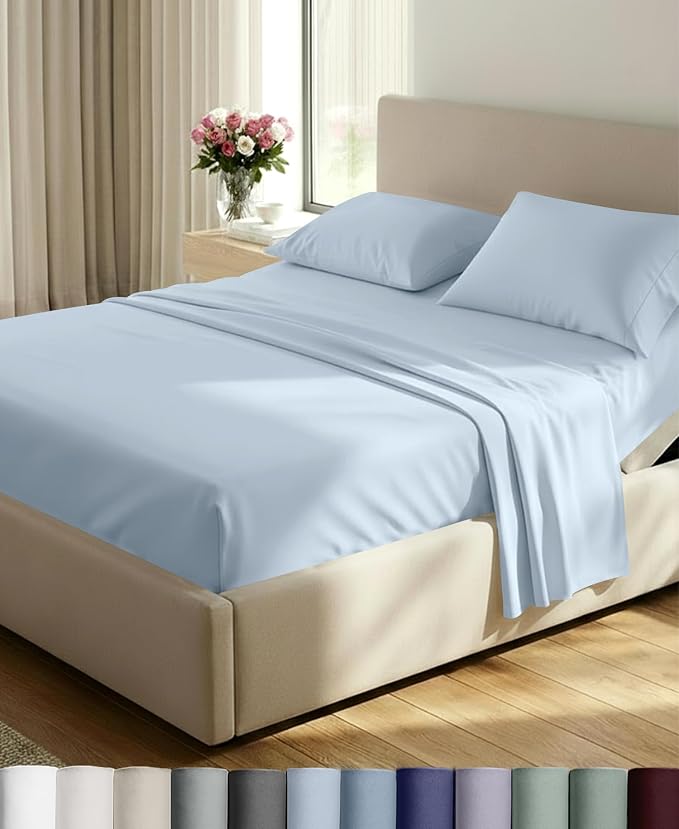 California Design Den 800 Thread Count Split King Bed Sheets, 5 Pc Set | 100% Cotton Sateen, Good Housekeeping Seal, Split King Sheets Sets for Adjustable Bed with 2 Separate Twin-XL Mattresses