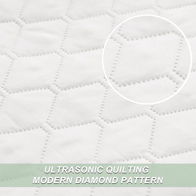 Exclusivo Mezcla Reversible Full Queen Quilt Bedding Set, White | Lightweight Bedspreads with 2 Pillow Shams, Soft Microfiber, All Season Bed Coverlets for Bedroom Guest Room, 90x96 Inch