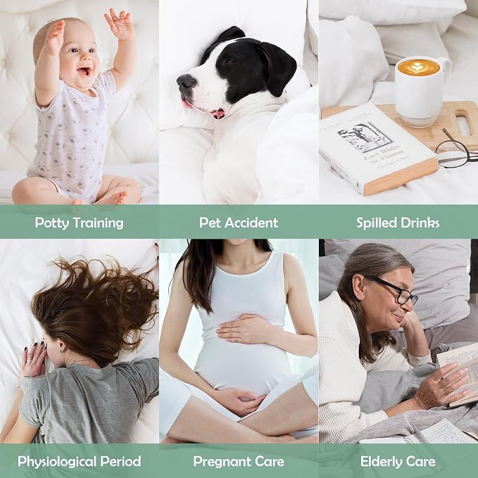 Cozymaker King Size 100% Waterproof Mattress Protector, White | Fitted 8"-21" Deep Pocket, 3D Air Viscose from Bamboo Fabric, Soft Breathable Cooling Mattress Pad Cover Noiseless Washable