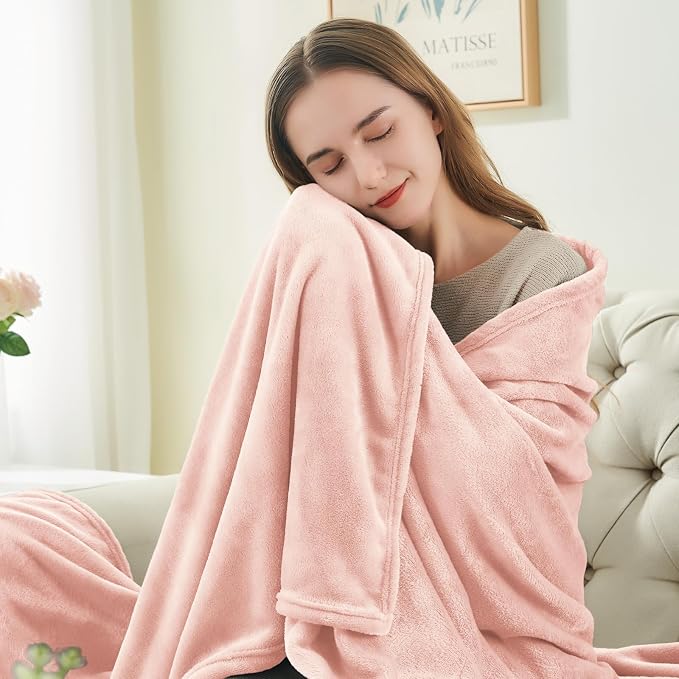 BEDELITE Fleece Blanket Soft Plush Throw for Couch Pink Morn 50"x60" | Ultra Soft Fleece, Plush Microfiber, Lightweight Warmth, All Season Comfort, Fade Resistant, Machine Washable, Couch Sofa Bed