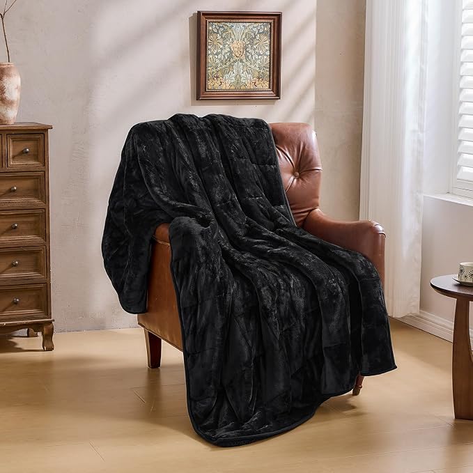 Ultra Soft Sherpa Weighted Blanket for Adults, 60"x80" 17lbs Heavy Blankets | Cozy Comfort for Relaxing Nights, Double-Sided Fluffy Sherpa & Fleece, Double Inner Layers-No Bead Bunching, Even Weight