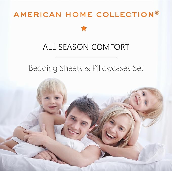 American Home Collection Twin XL Sheet Set - Ultra-Soft Microfiber 15-Inch Deep Pocket - College Dorm Bed Sheets, Wrinkle Free (Lime Green)