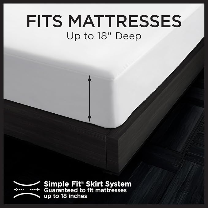 Protect-A-Bed Essential Waterproof Mattress Protector, Twin | Waterproof mattress protector with breathable quiet fabric protects against spills and dust mites for 11-18 inch mattresses