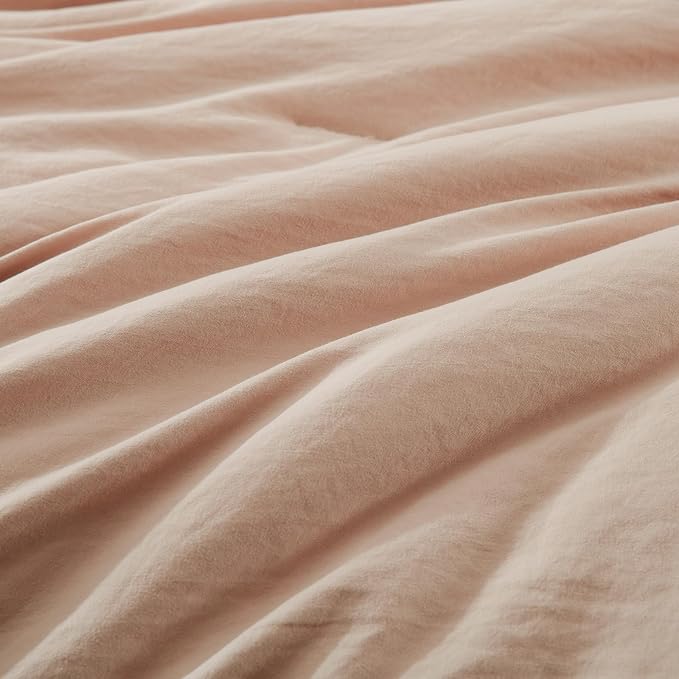 King Size Comforter Set- 7 Pieces Prewashed Bed in a Bag King Bedding Sets | Soft All Season Comforter with Sheets, Pillow Shams & Pillowcases,Clay Pink