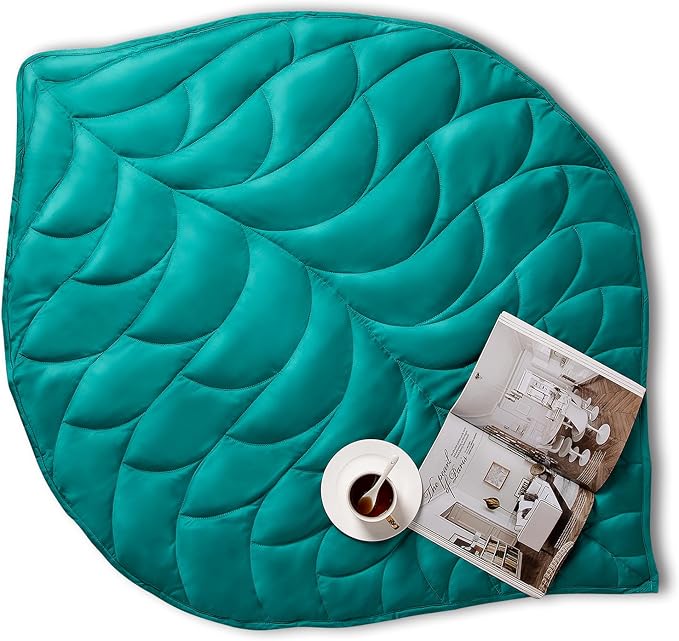 Kaisa Weighted Blanket for Adults(5 lbs, 23"x29"), Weighted Lap Blanket Machine Washable, Small Heavy Blankets with Glass Beads for Home Sleep &Travel,Green