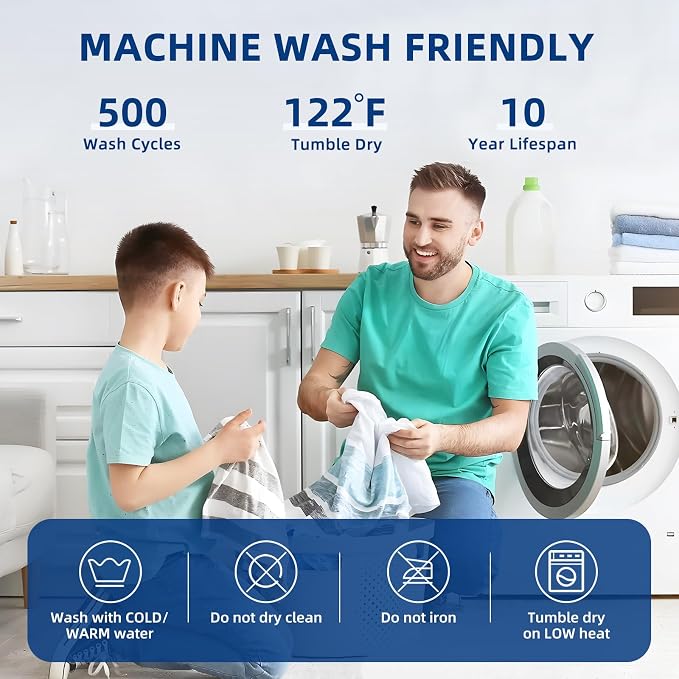 MEELUS Waterproof Twin Mattress Protector, Fitted Deep Pocket 8"-21",White | Breathable Padded Mattress Pad Cover, Soft Noiseless Mattress Cover Washable Cooling for Home Hotel Bedroom