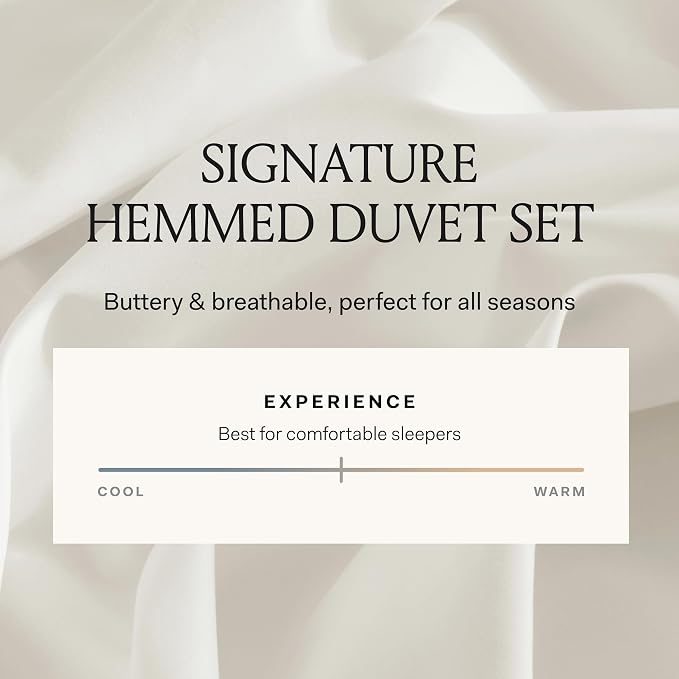 BOLL & BRANCH Signature Hemmed Duvet Set, Twin/Twin XL, Sageleaf | 1 Duvet Cover, 1 Sham - Luxury 100% Organic Cotton - Buttery Soft, Hidden Closures