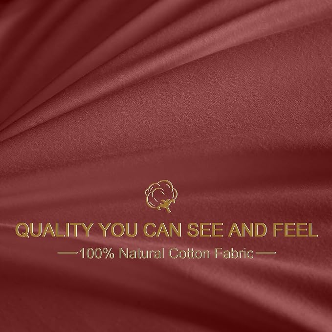 Goose Down Body Pillow for Adults, Burgundy, 20"x60" | Side Sleeper, Cooling Full Length, 100% Organic Cotton Shell, Feather Insert