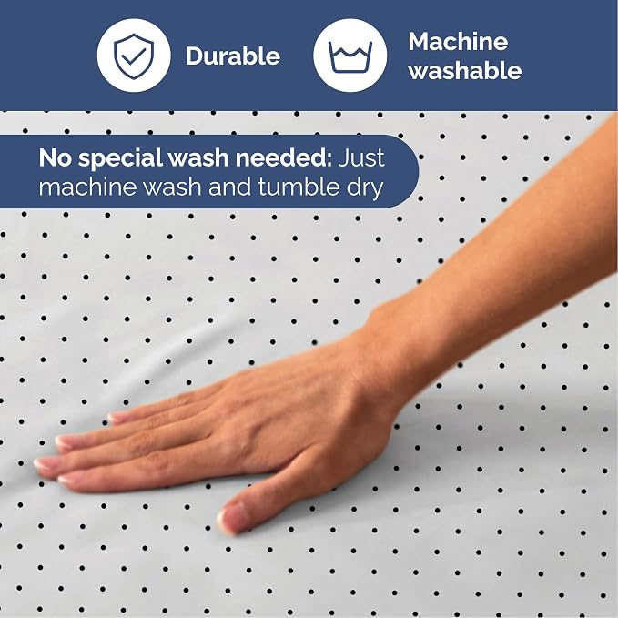 Twin 3 Piece Luxury Striped Sheet Set - Soft, Breathable & Cooling - Dots | 1 Flat, 1 Fitted & 1 Pillowcase w/ Deep Pockets, Luxury Striped Bedding, Soft, Breathable & Cooling, Wrinkle & Fade Free
