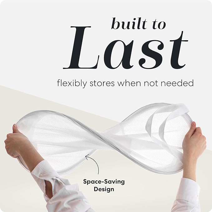 Handy Laundry Pop Up Laundry Hamper 71L Sturdy Collapsible Mesh (White) | Collapsible Mesh Pop Up Hamper, Wide Opening, Side Pocket, Breathable, Sturdy, Foldable, Space-Saving for Clothes Storage