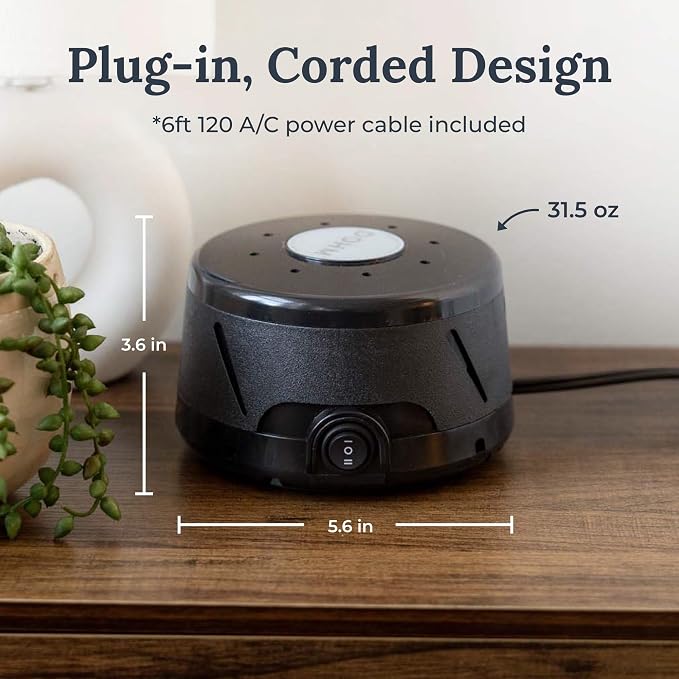 Yogasleep Dohm Classic (Black) The Original White Noise Machine, Soothing Natural Sound from a Real Fan, Noise Cancelling for Office Privacy, Travel & Meditation, Sleep Therapy for Adults & Baby