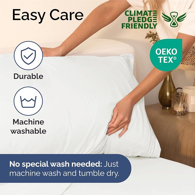 King Size 4 Piece Sheet Set - Ultra Soft & Cooling Sheets - Antique White | Fits 8 Inch to 16 inch Mattress, Wrinkle Free & Fade Resistant with Deep Pockets, Breathable, Comfy Hotel Luxury Bedding