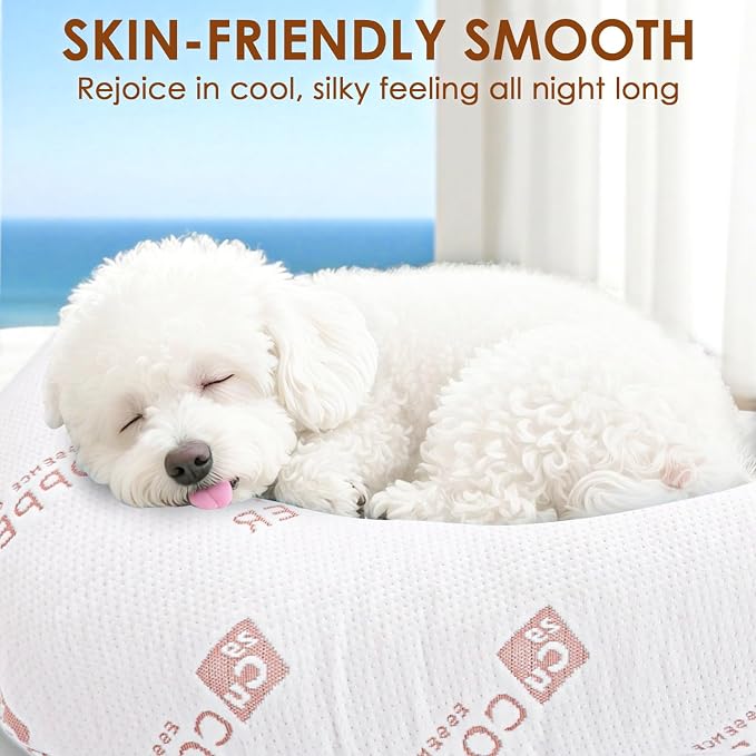 Body Pillow for Adults, Swan Bed Pillow Insert for Sleeping, Copper, 49 In | Side Sleeper Pregnancy Bed Pillow, Soft Fabric, Shredded Memory Foam and Removable Washable Cover