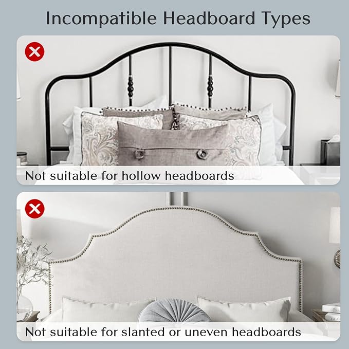Patented Innovative Design Headboard Reading Light. No Drilling Golden Book Light for Bedtime Reading. Dimmable LED Book Reading Lamp with Bulb. Movable & Flexible, Black and Golden