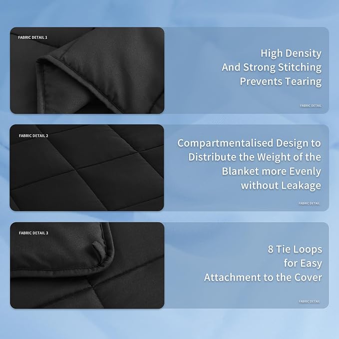 Weighted Blanket for Adults (20 lbs, 60" x 80") Queen Size Soft Cooling Heavy Blanket Sleeping, Apply to 190-210 lbs Body, Thick Breathable Blanket with Glass Bead, Easy Care