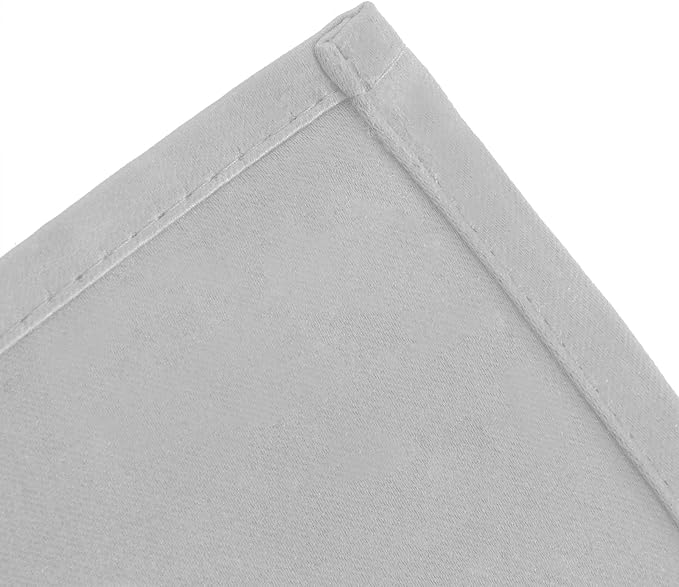 Blackout Curtains 52 x 90 Inch Long Light Grey Curtains Set of 2 Panels Room Darkening Curtains for Bedroom and Living Room