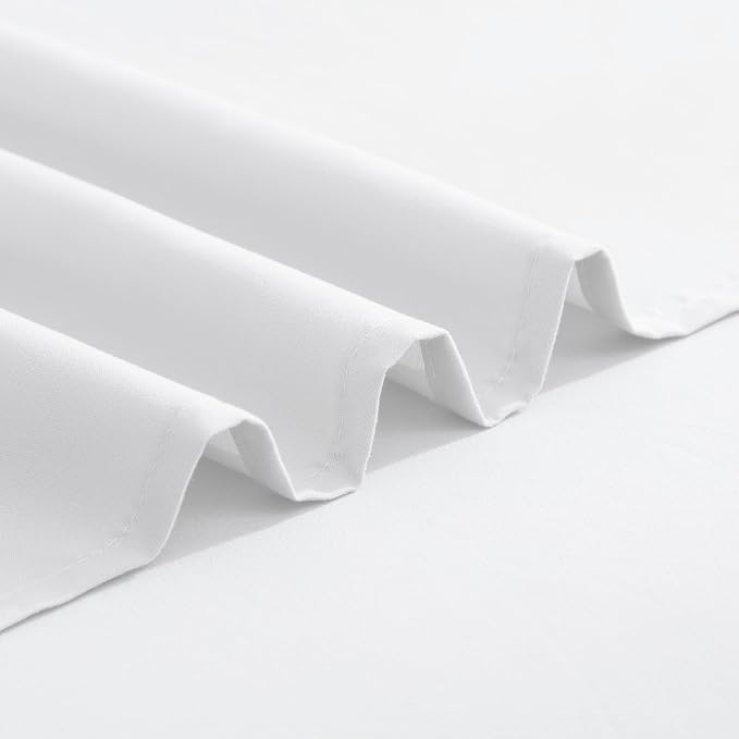 Elegant Comfort Luxurious 1500 Premium Hotel Quality Microfiber Three Line Embroidered Softest 4-Piece Bed Sheet Set, Wrinkle and Fade Resistant, King, White
