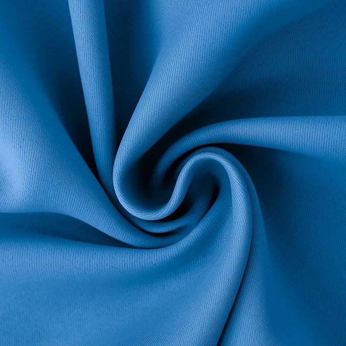 BGment Classic Blue Blackout Curtains for Living Room 84 Inch - 2 Panels | Grommet Top, Black Out, Room Darkening, Sunblock, Thermal Insulated, Window Drapes for Bedroom, 52x84 Inch
