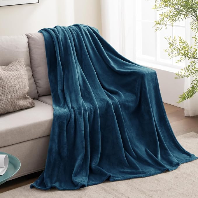 BEDELITE Fleece Blanket Soft Plush Twin Size Blanket Mineral Blue 60"x80" | Ultra Soft Fleece, Plush Microfiber, Lightweight Warmth, All Season Comfort, Fade Resistant, Machine Washable, Couch Sofa Bed