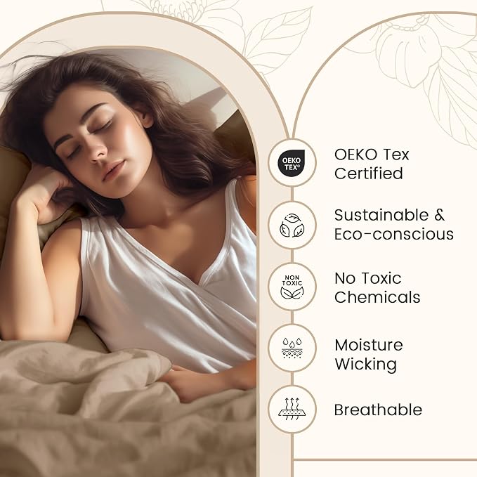 King Sheet Set, 100% Cotton Bed Sheets Sateen Weave King Size Sheets -Taupe | 15" Deep Pocket, 800 Thread Count, 4 piece Luxury Bedding, Buttery Soft & Breathable, Machine Washable, OEKO TEX Certified
